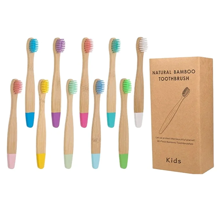 Bamboo Wooden Natural Toothbrush 100% Biodegradable for Kids