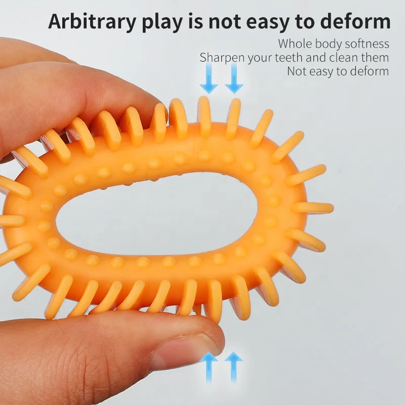 Hot Sale Beef Flavor Rubber Indestructible Pet Dog Chew Toy for Aggressive Chewers Teeth Cleaning Dog Toothbrush