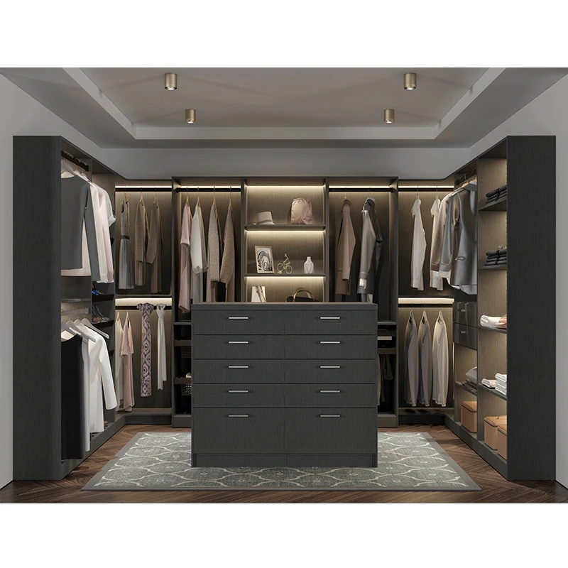 OEM ODM E0 almirah cupbords open walk in wardrobe design closets clothes cabinet with shelves