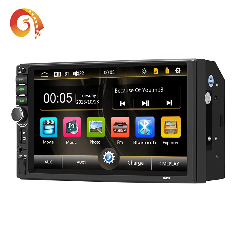 Double Din Car Stereo - In Dash Receiver with Navigation Touchscreen CD DVD Player Android System LCD Monitor Screen