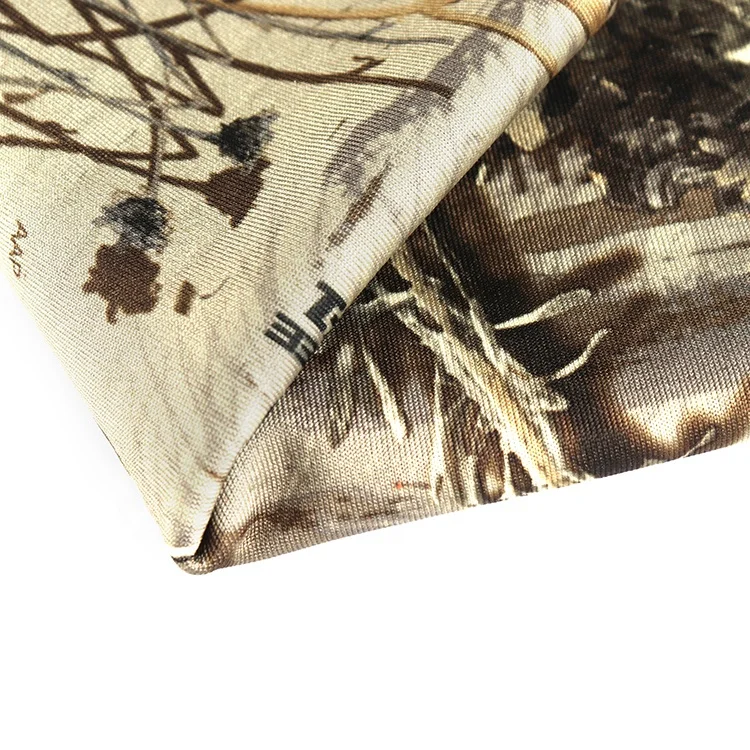 Camouflage 3 layer softshell waterproof breathable polar fleece laminated eptfe film functional fabric for outdoor coats