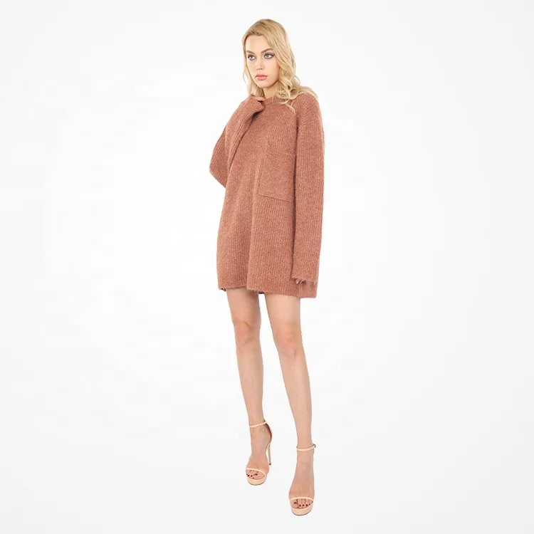 2021 Hot Sales Wool Oversized Pullover Sweatshirt Coat Dress Women Sweater Casual