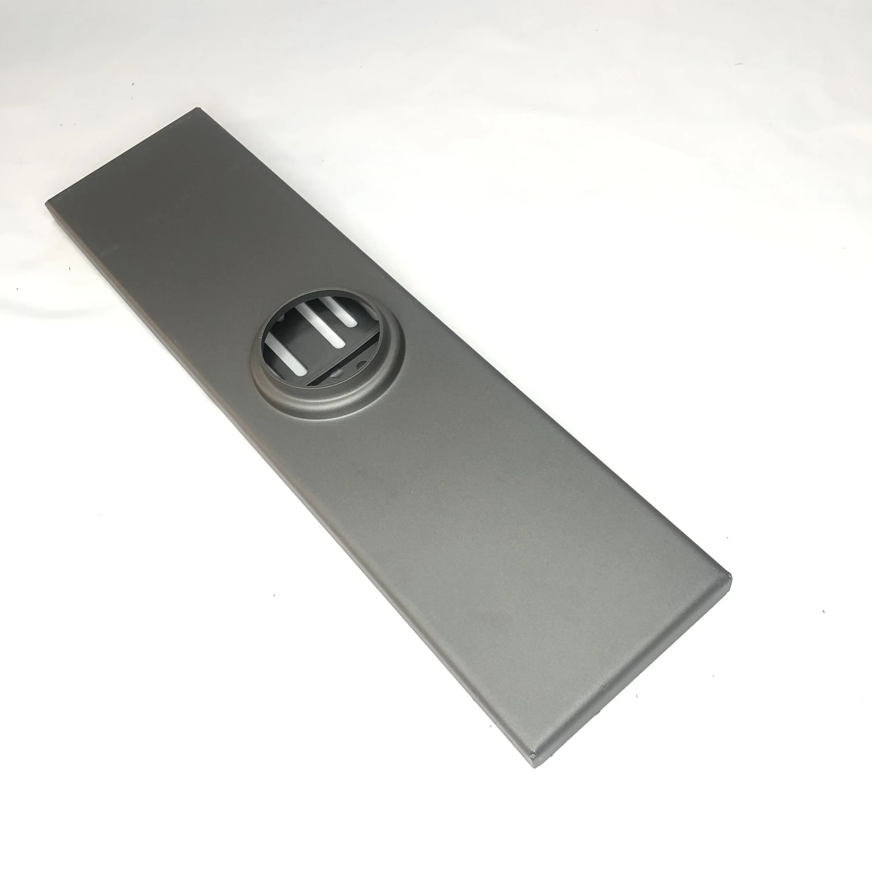 24 Inch grey Linear Pipe Insert Grille Detachable Hidden Cover SUS 304 Stainless Steel Rectangular Floor Shower Drain