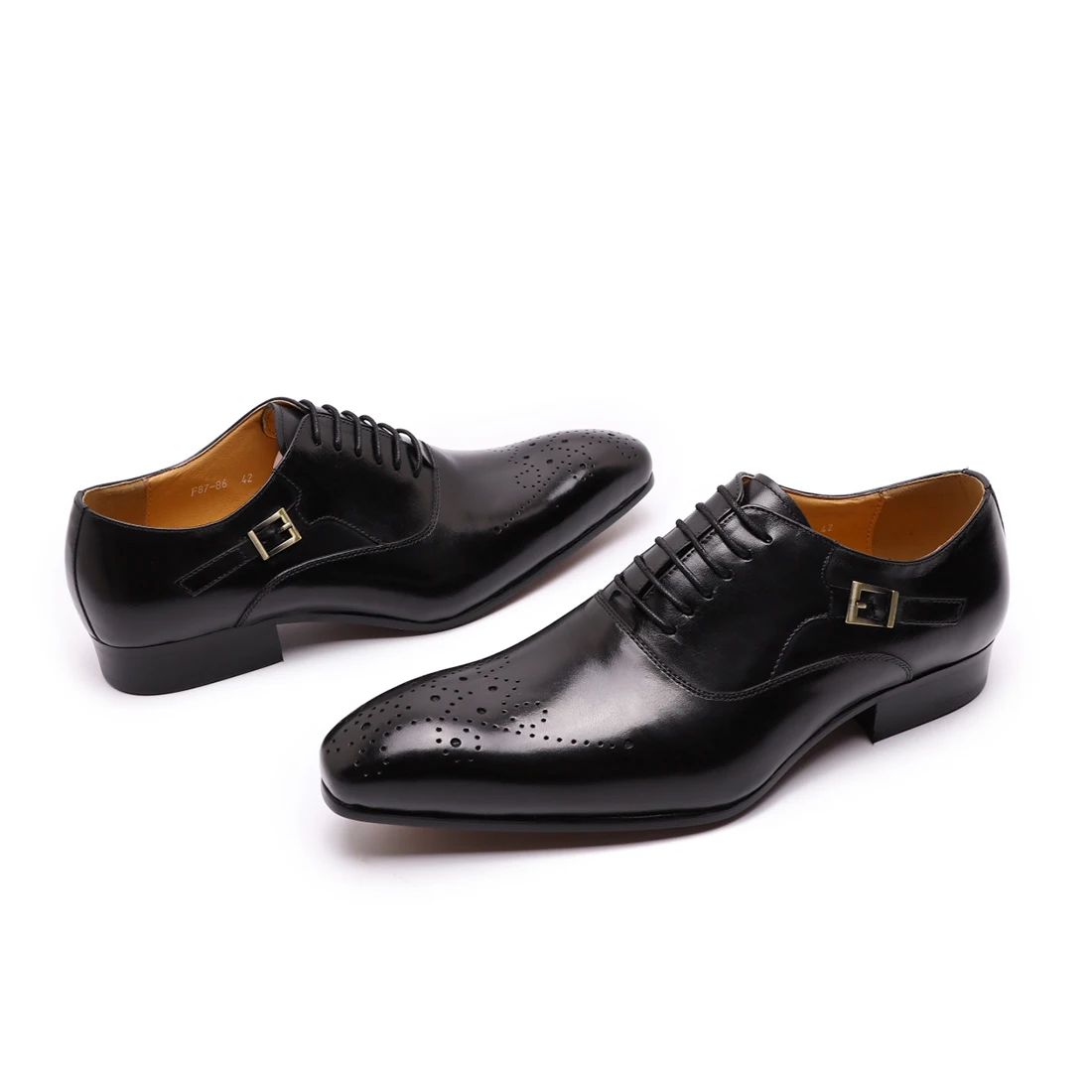 Wholesale fashion formal classy oxford casual men white genuine leather dress shoes
