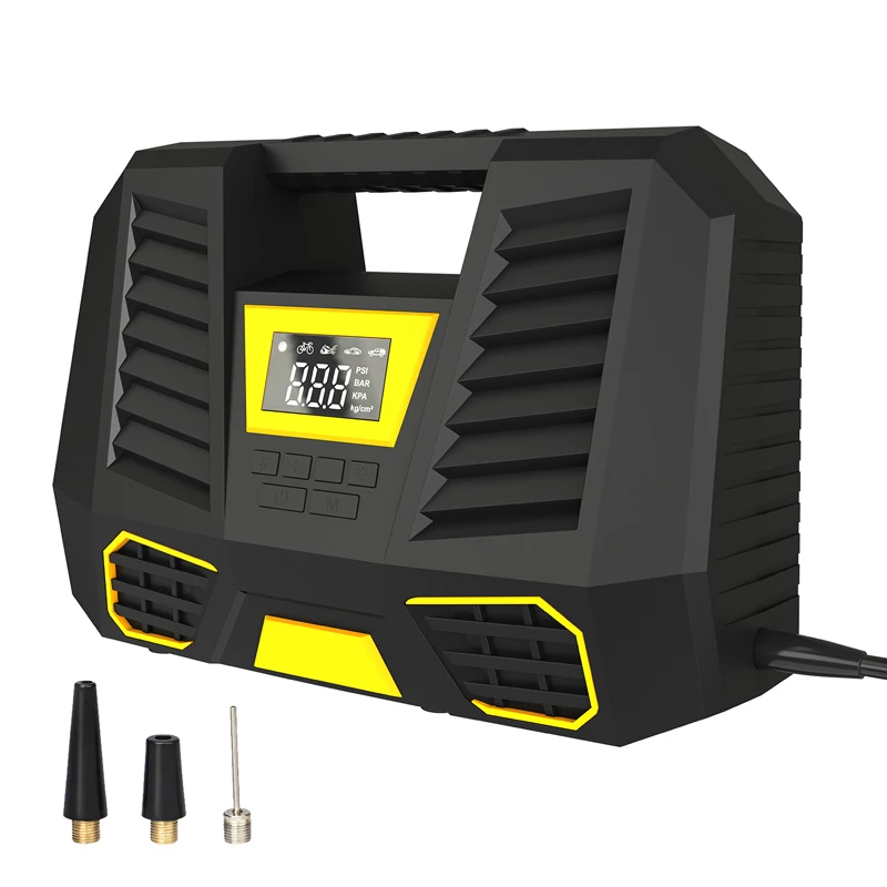 CARSUN 180807 Car Accessories 12v Digital Tire Electric Air Pump Auto Air Compressor Car Emergency Inflator Pump