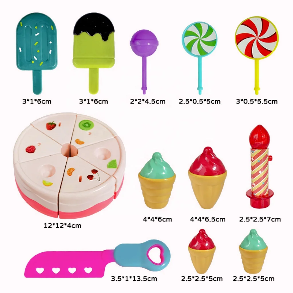 Baby 2-4 Year Pretend Play Preschool Kitchen Food Toys Birthday Cake Toy Pretend Play Toy Cake