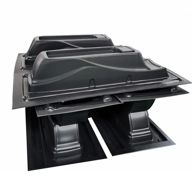 OEM custom Abs PP HDPE plastic parts  thermoforming vacuum forming car armrest storage box