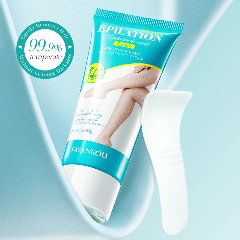 Factory OEM ODM Private Label FAYANKOU Hyaluronic Acid Mild Hair Removal Epilation Cream For Skin Body Hair Shaving Removal