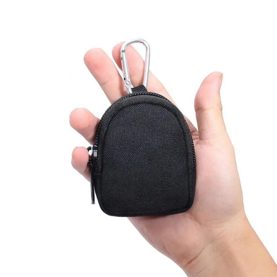 Tactical fancy mini pouch key bag with aluminum alloy carabiner for EDC outdoor activities