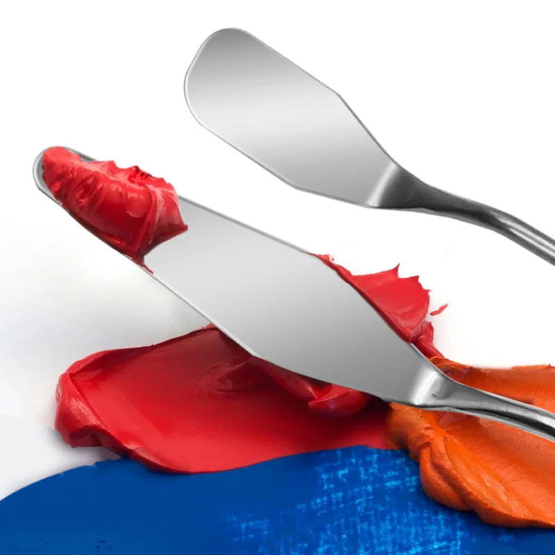 Ножи для масляной живописи из нержавеющей стали шпатель творчества палитра нож смешивания