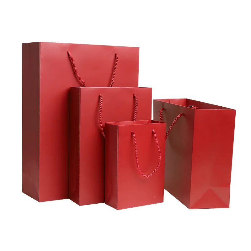 Hot selling quality mini red christmas paper bag rice 25kg paper bags