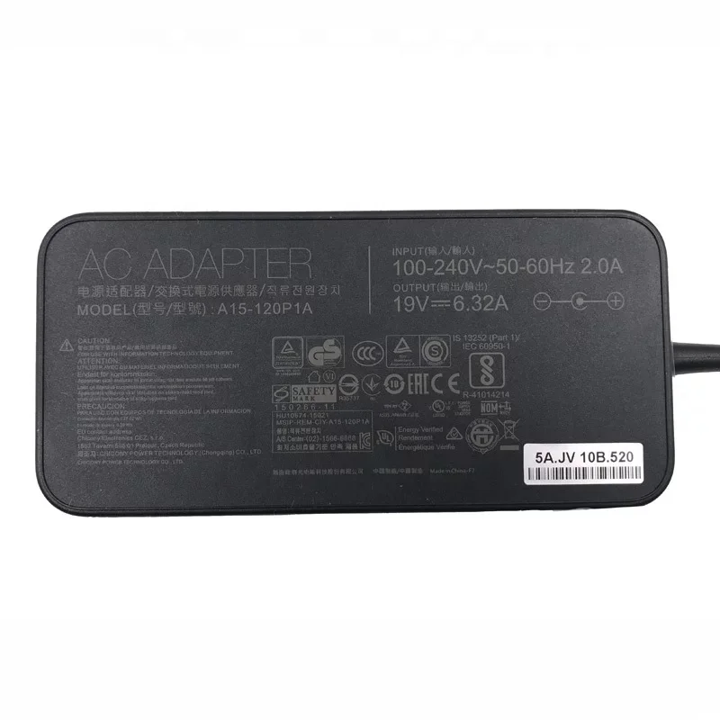 
 Высокое качество 19V 6.32A 120 Вт AC/DC адаптор для замены нетбук зарядное устройство для asus n17908 v85 r33030  