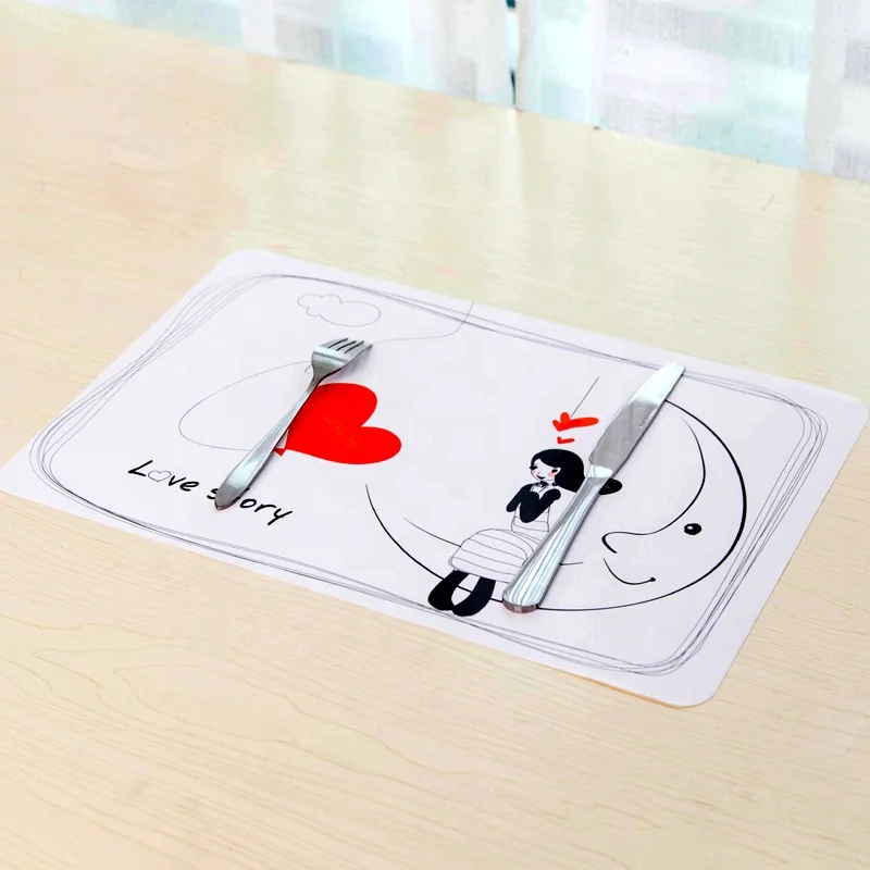OEM custom Plastic PP Souvenir Gift Tablemat Color Printed Table Placemat