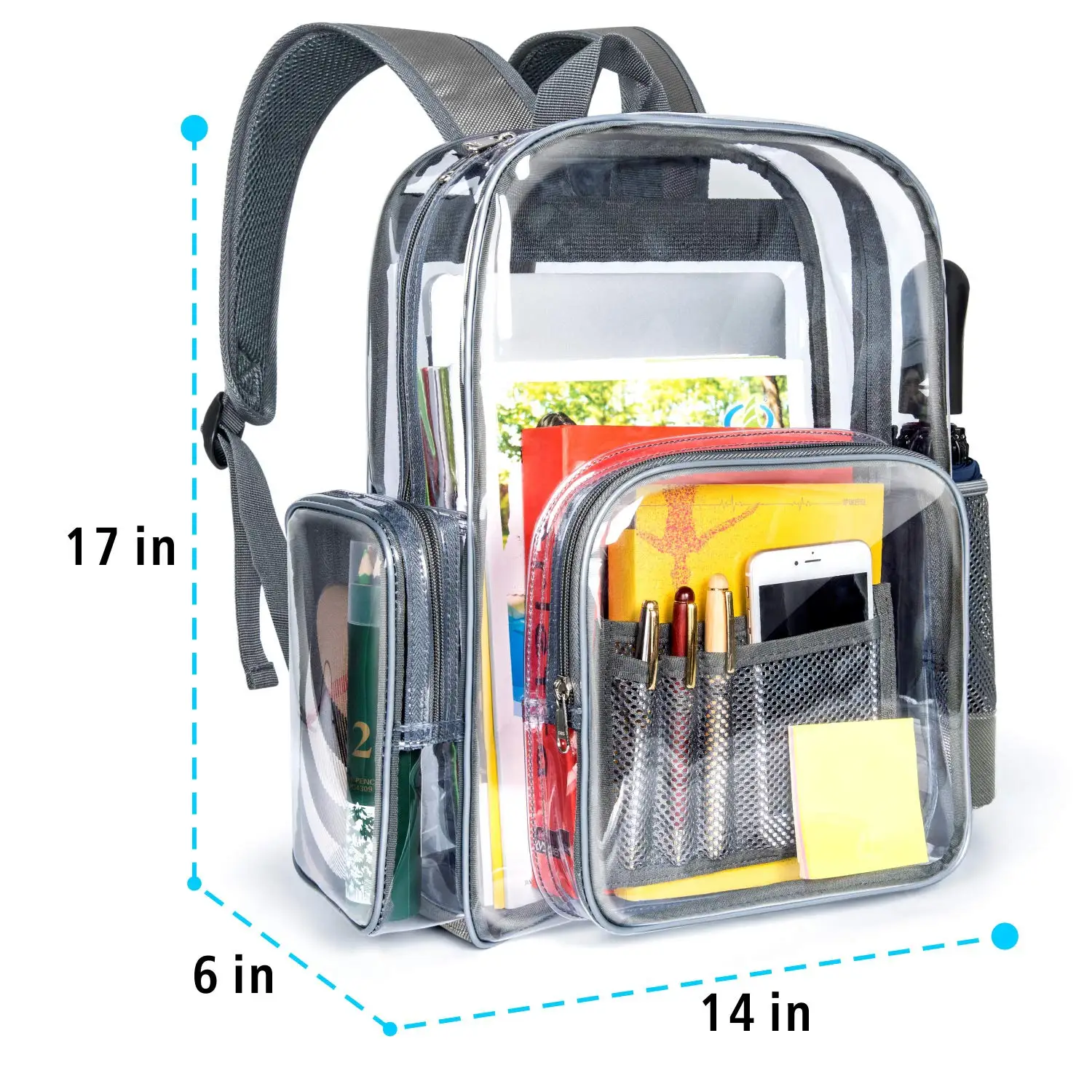 New Fashion High Quality PVC Student Book Bag Transparent Backpack Clear Backpack For Girls Or Boys