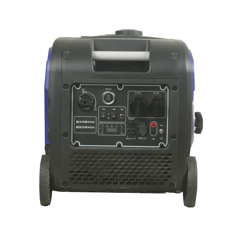 RV Outdoor Home Office Use Electric Start 230v Portable 4000W Small Silent Variable Frequency Generator