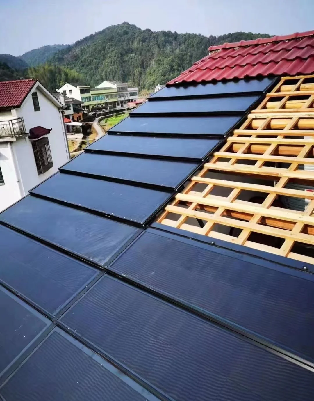 BIPV Flat solar tiles CIGS 95w glass solar roof tiles solar flat roof mount system cheapest solar panels for home