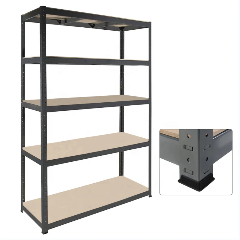 KINDE heavy duty 5 layers metal storage shelf rack boltless racking shelving office house warehouse use