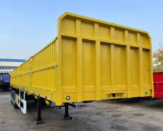 3 Axles Bulk and Container Transportation Steel Sidewall  Semi-Trailer Side Wall Semi Truck Trailer