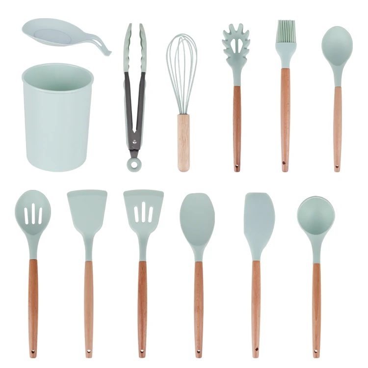 
wholesale kitchenware and cookware High Quality 12pcs set silicone kitchen tools kitchenware Kitchen Accessory baking tools 
