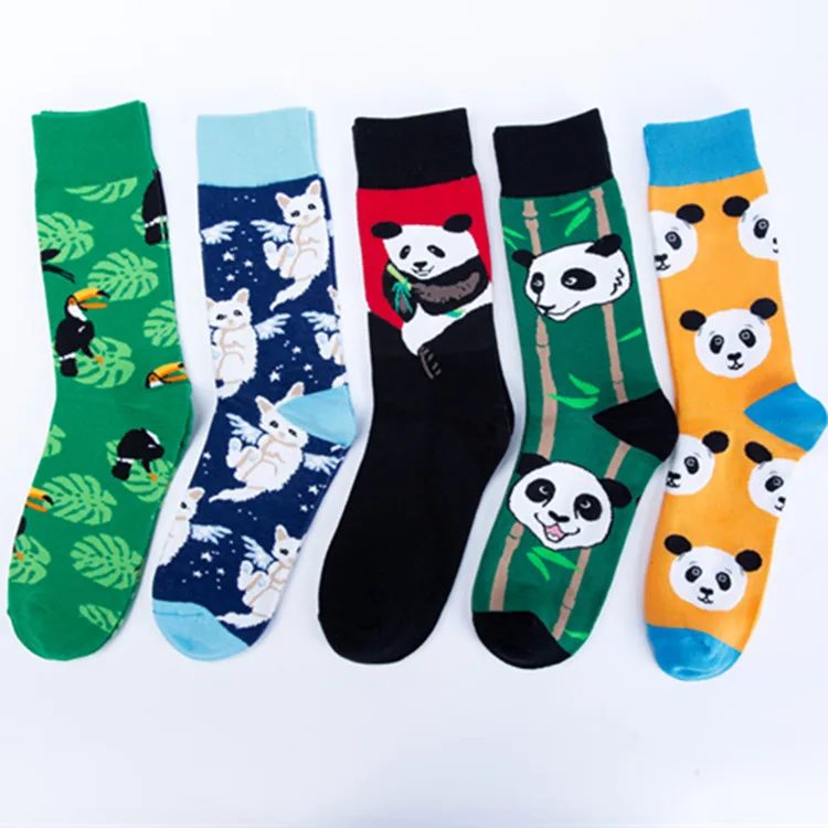 Custom Funny Fancy Men Socks With Logo Fashion Comfortable Novelty Socks