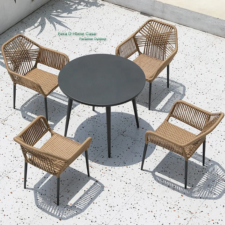 outdoor furniture garden rattan chair and table set restaurant hotel rattan chair