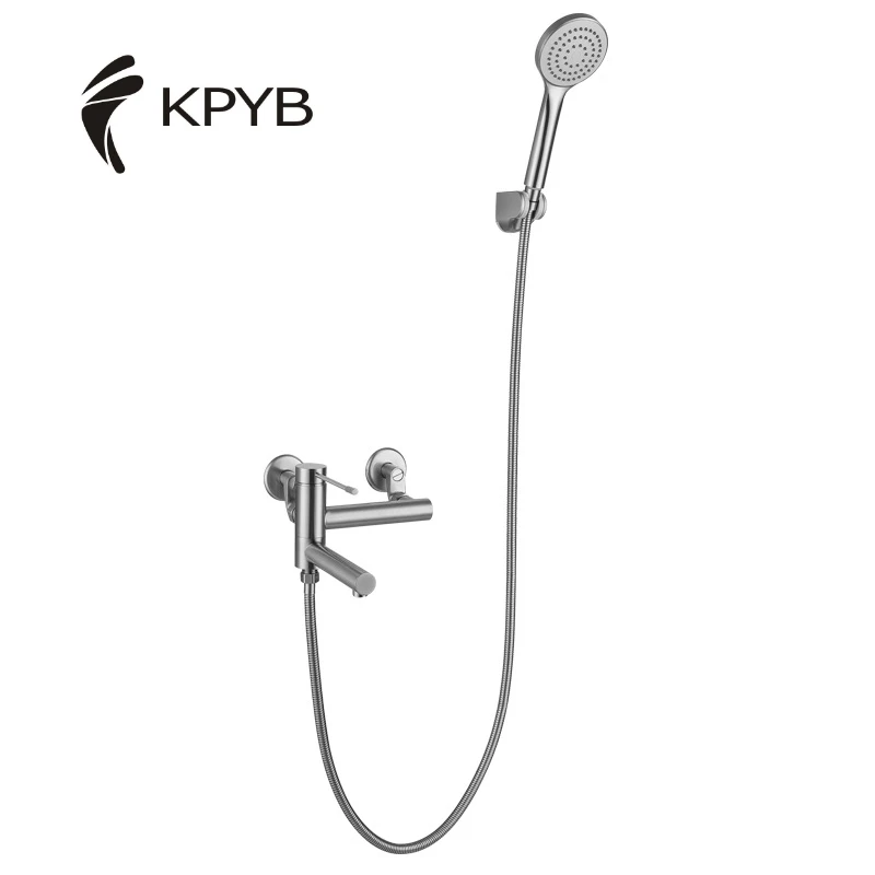 304 stainless steel brushed bath crock bibcock household shower bathroom shower set draw water nozzle mix water valve