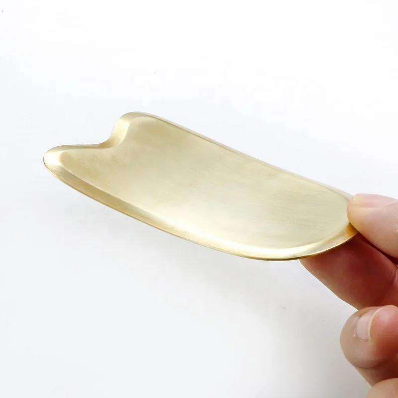 Chinese tradition brass Copper Gua Sha acupoint Scraping Massage Tools OEM face body Medical Grade Copper comb Guasha Board