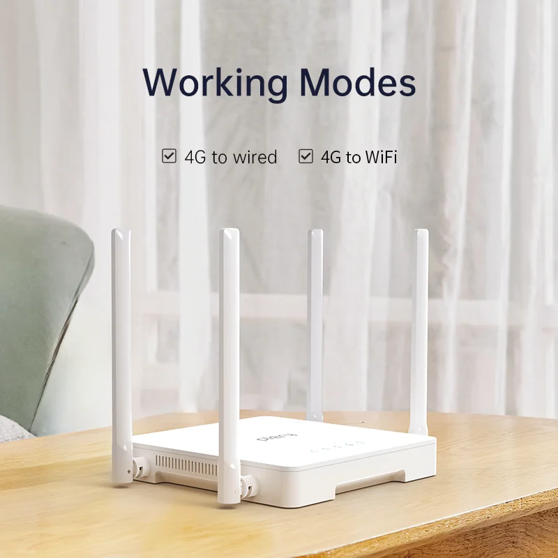 Plery Network Wholesale OEM R602 4G Factory priced Wireless Router  Hot Sales 300mbps Indoor Router 2.4GH WIFI6 Router