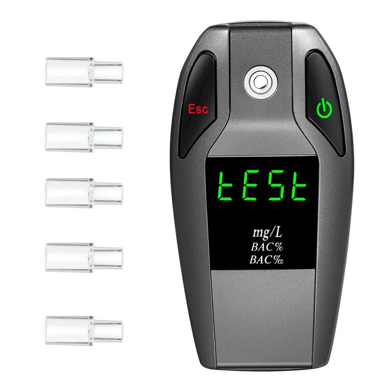 High Accurate Electrochemical Breath Alcohol Tester High Precision Alcohol Checker Breathalyzer
