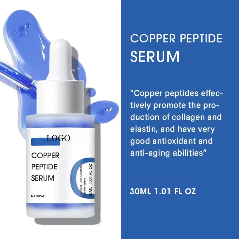 Antioxidant repair skin cell blue copper peptide serum anti-aging promote collagen regeneration copper peptide serum