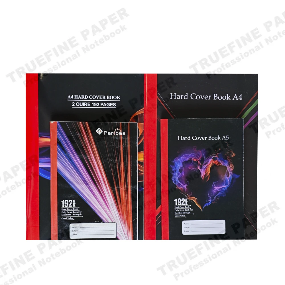 A4 A5 2 quire Hardcover notebooks with 192 pages of high-quality faint ruling and margin lines is ideal for taking notes