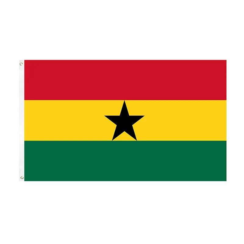 Factory wholesale Ghana flag custom from china 90X150 CM Ghana flag 3x5 ft