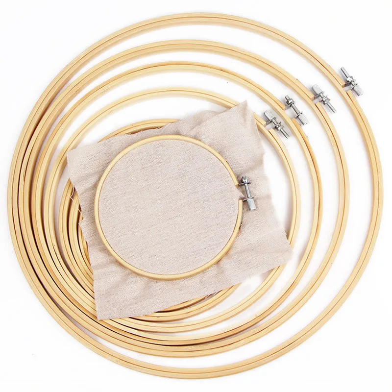 10cm ,34cm Wooden Round Diy Embroidery Hoops Cross Stitch Hoop   Tool L0245