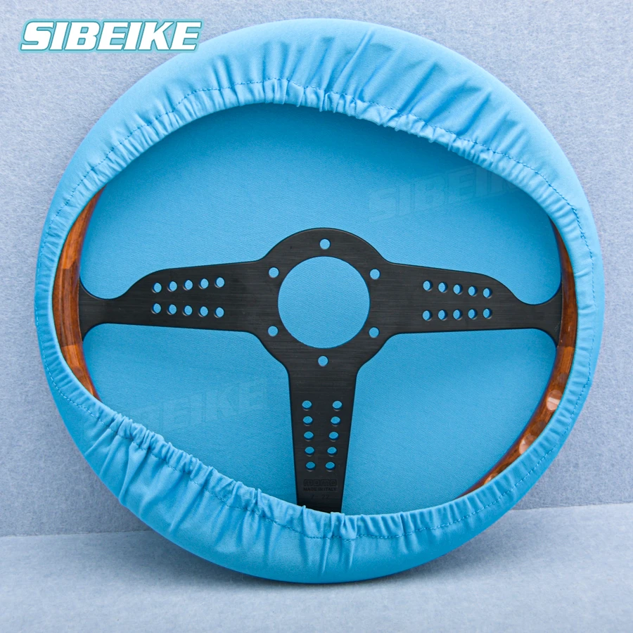 JDM Classic Vintage Wood Style Grand Prix Steering Wheel Black Silver Spoke Wood Film Racing Sports Steering Wheel