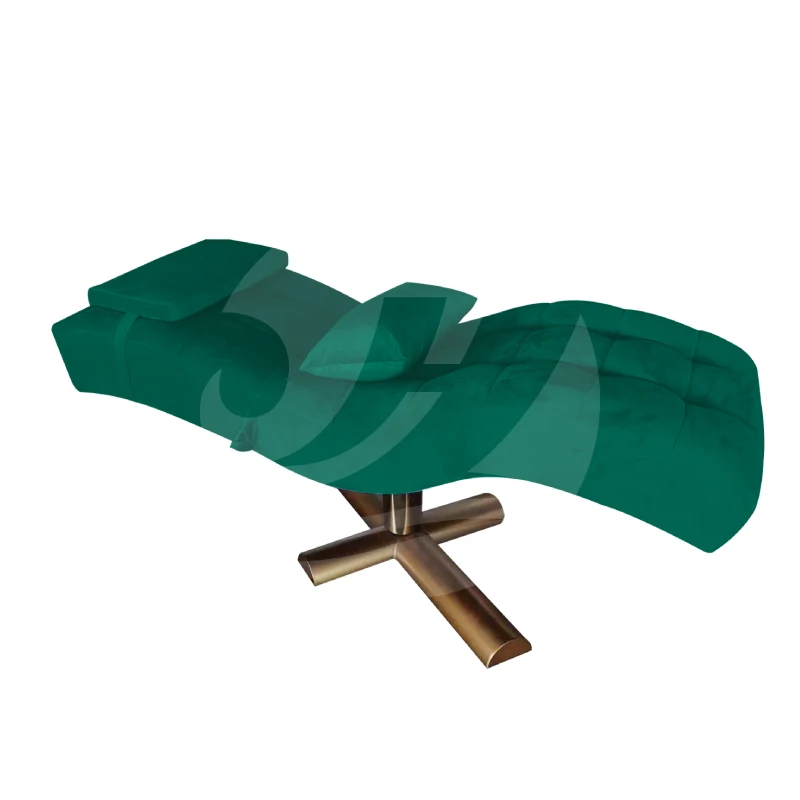 Luxury curved extension lash bed beauty salon spa massage lifting table with headrest durable fabric facial bed reclinable