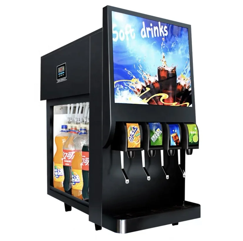 Soda soda machine Cola machine three kinds of beverage large capacity best price Black baking paint