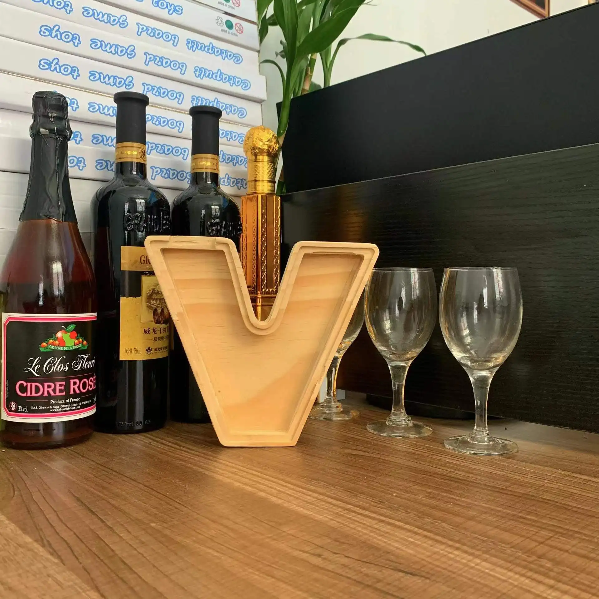 AHOME Wooden Alphabet Piggy Bank Brick Boxes Make Your Saving Money Dreams Come True