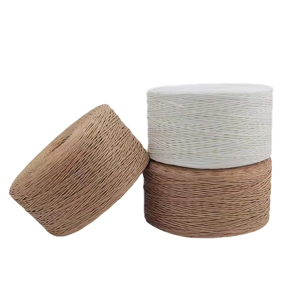 RIOOP Rope Paper Rope  Raffia Craft Packing Rope Twisted Paper Kraft String/Cord for DIY Decoration Gift Packaging
