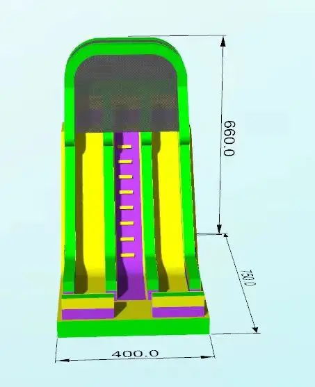 Commercial material PVC giant inflatable double candy slide big bouncy castle in sale