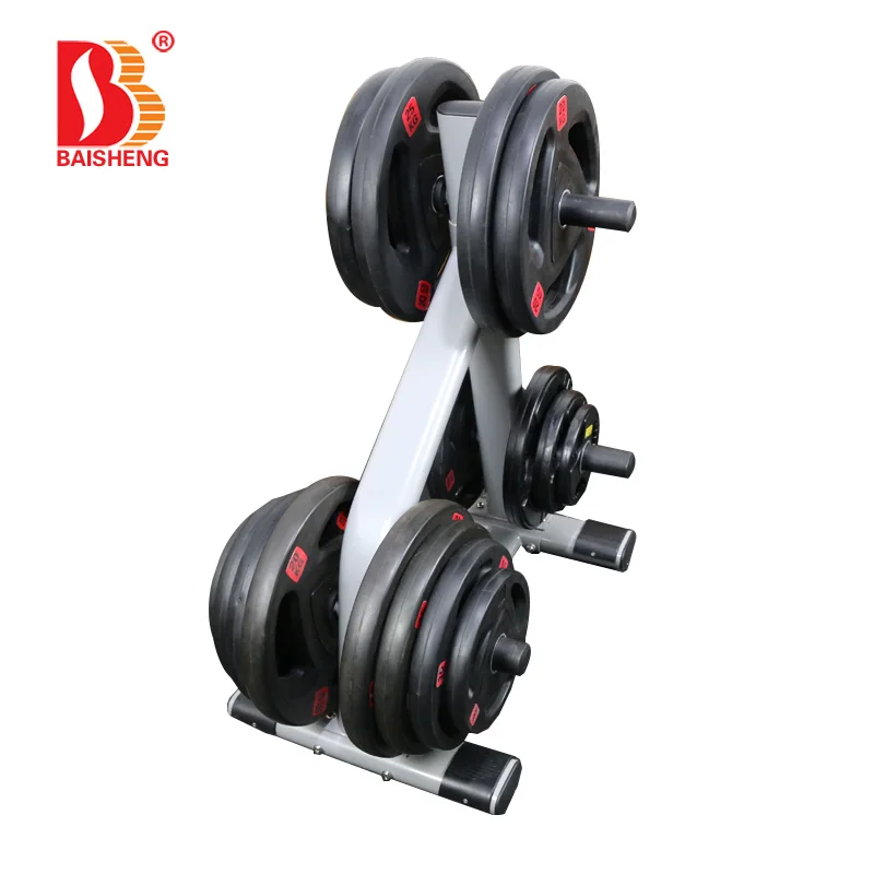 
Strength Training Gym Equipment Barbell Weight Plate Rack Standard Weight Tree for Sale 