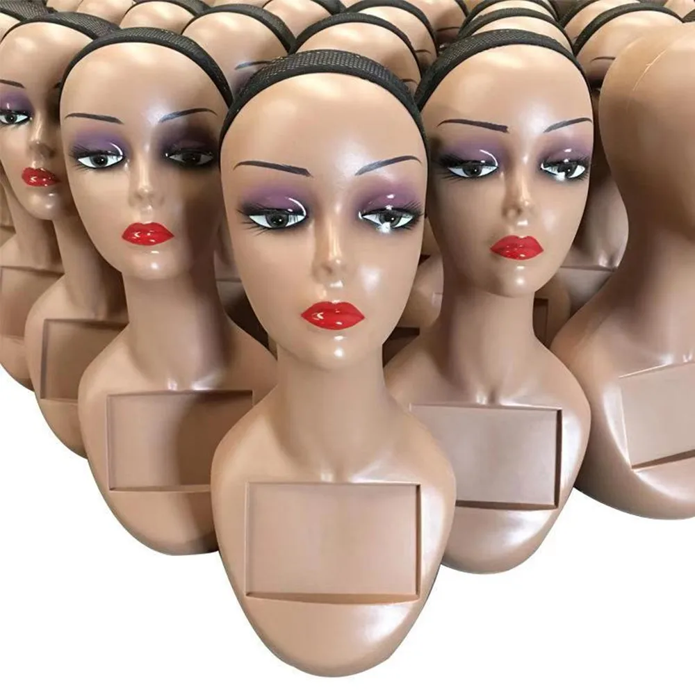 Factory Directly Professional Mannequin Head Stand With Shoulder Without Shoulder for Wig Hat Show Hairdressing Training Heads