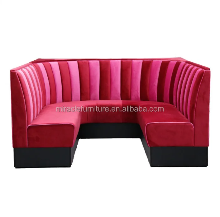 Modern Styles U Shape L Shape Night Club Bar Sofa Counter Furniture Event Single Sided Booth Seating Sofa