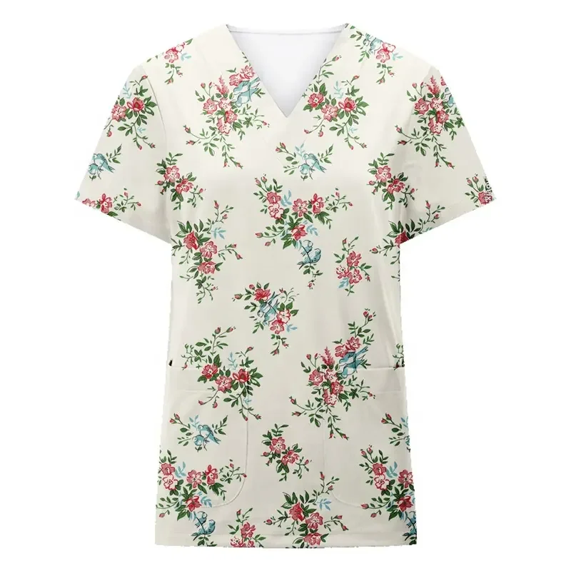 new arrival printed uniforms for hospital surgical scrub clinic uniform