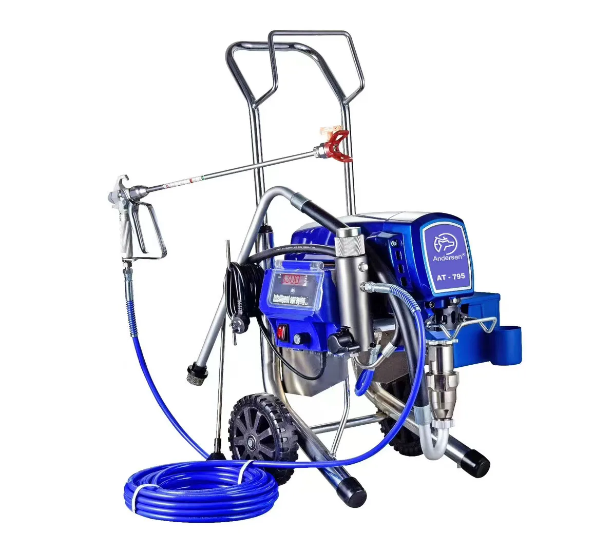 110-220V Electric Airless Paint Sprayer with Wheels 4.0 LMP Pump Manual Battery Powered Industrial Paint Spray Applications