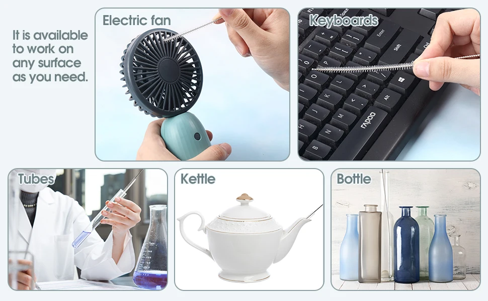 Stainless Steel Wire Cleaning Brush for Bottles Straws Cleaning Brush Baby Breast Pump Pipe