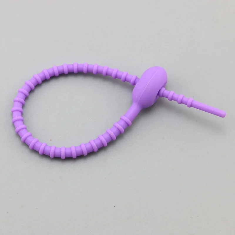 Multipurpose Small Gadget Elastic Silicone Cable Twist Ties Management Silicone Earphone Wire Strap Lanyard Organizers