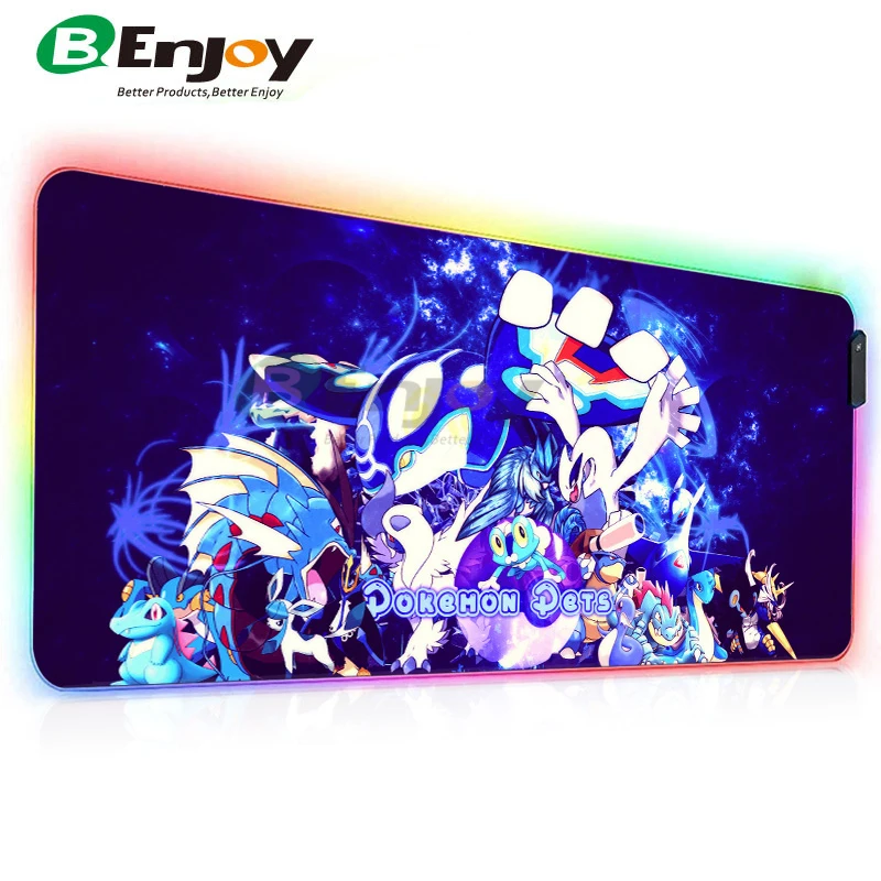 Oversized XXL Micro Textured Cloth Surface Illuminated Desk Pad Anti-Slip RGB Light Mouse Pad Gamer