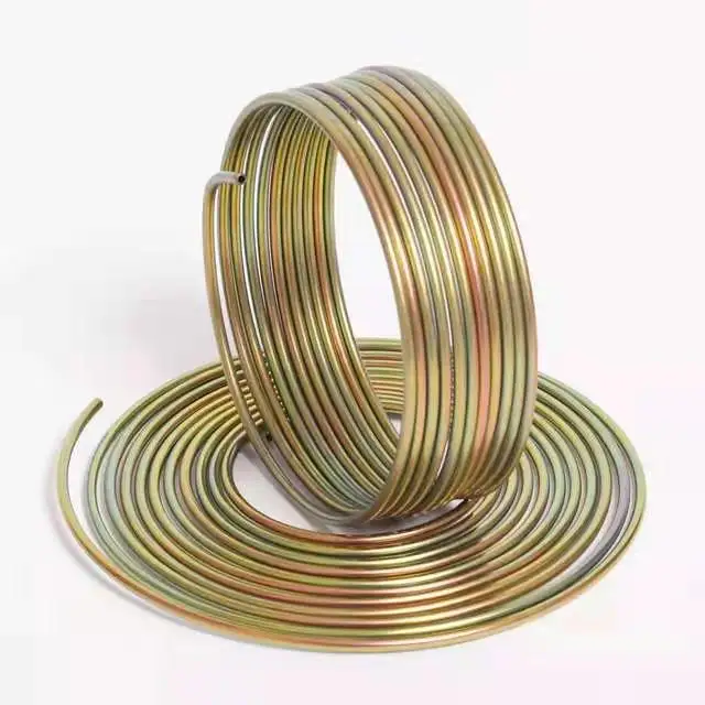 factory 3/16 4.76mm olive green zinc coated bundy tube for brake line, transmission line system