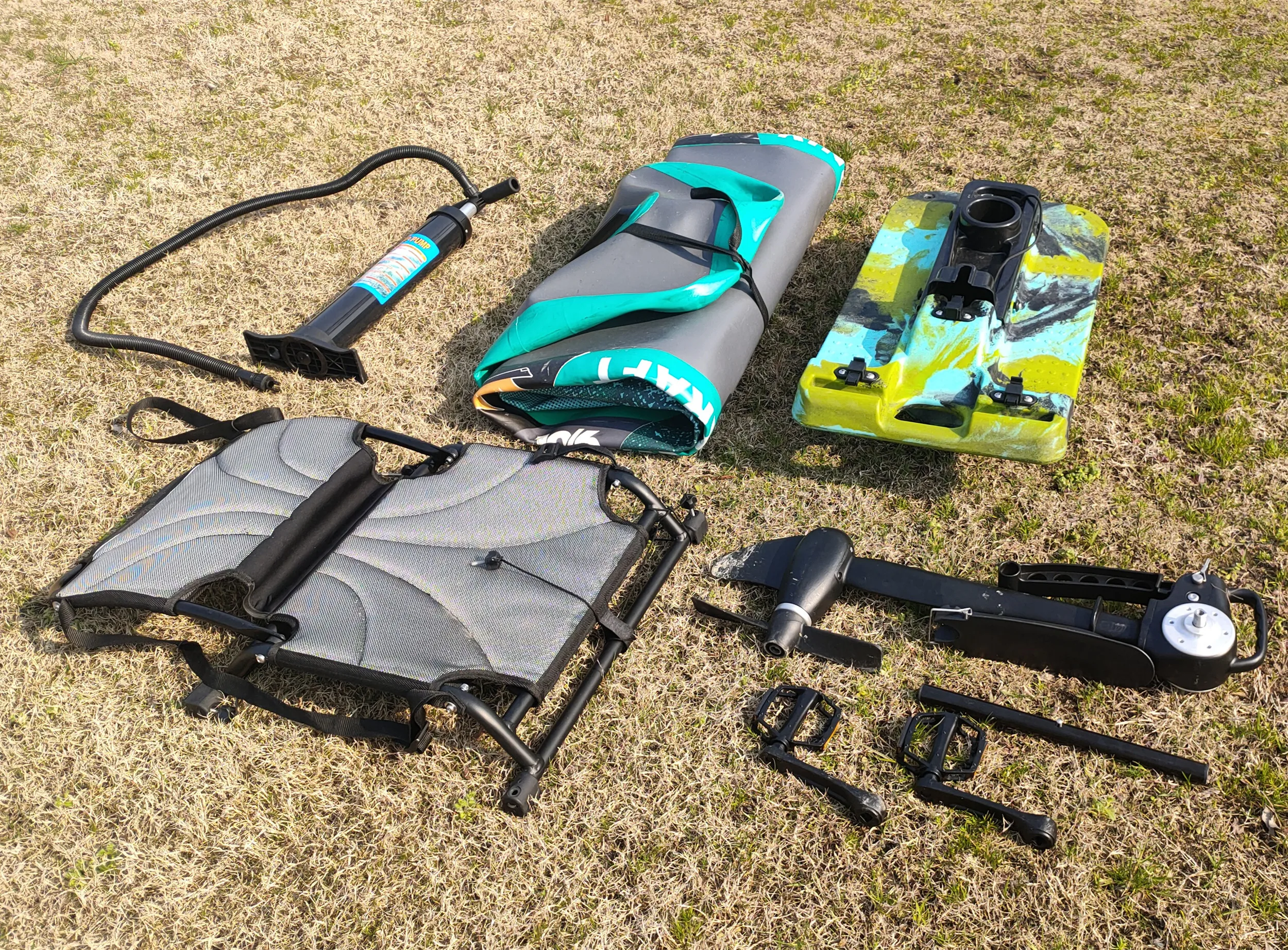 LULUSKY Fishing Pedal Inflatable Boat Inflatable Kayak Inflatable Fishing Kayak 2 Person