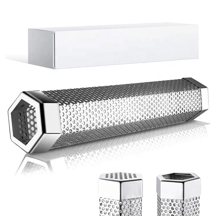 Charcoal Pellet Smoker Tube Stainless Steel BBQ Pellet Smoker Tube Accessories For Camping Smoker Tube